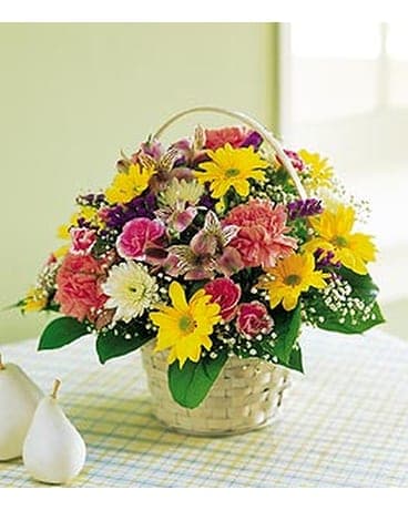 Colorful Basket Arrangement